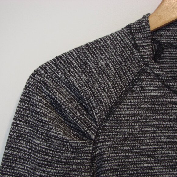 Lululemon Think Fast Long Sleeve Shirt Coco Pique Black Gray Sz 8 BRAND NEW NWT - Picture 12 of 16